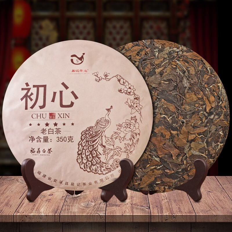 易记茶业福鼎白茶老寿眉茶叶 易记岁月350g老白茶 高山日晒白茶 传统技艺 2017年 初心老白茶 350g