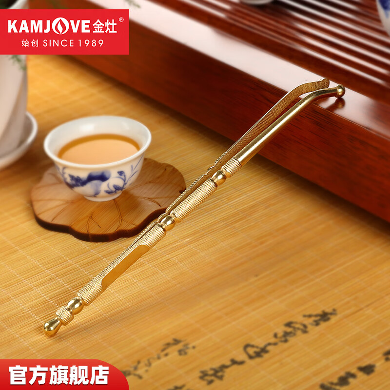 铜制茶杯夹 茶镊茶夹茶道功夫茶茶具配件 茶杯清洗工具 铜茶杯夹b