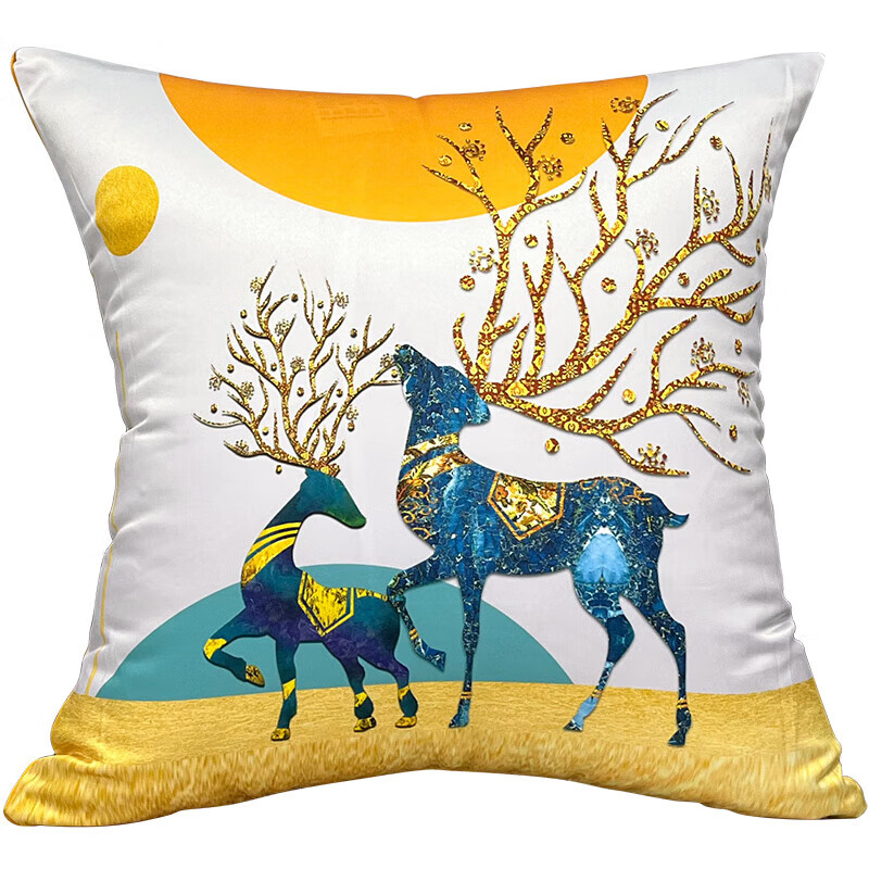 抱枕套罩客厅大号靠枕枕头靠垫长方形靠背不含芯 前程似锦 40*40cm单