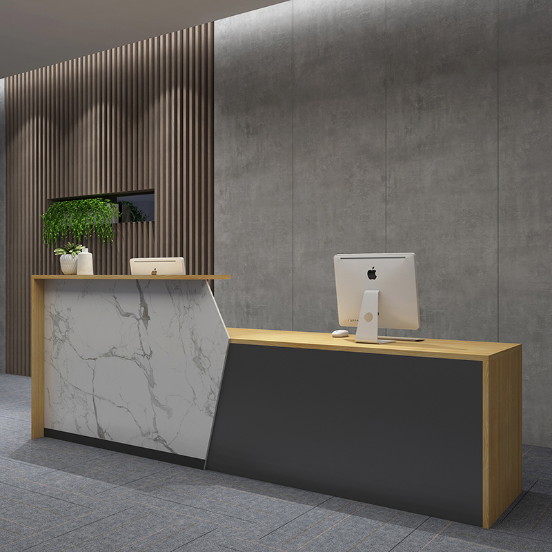 百诺恩 收银台前台接待台定制公司酒店吧台柜简约现代超市电脑大气