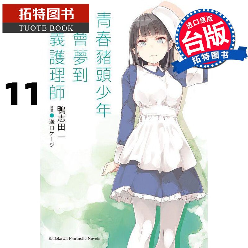 现货 台版轻小说 青春猪头少年11不会梦到正义护理师 鸭志田一 角川