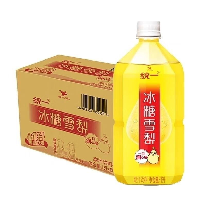 统一【整箱】饮料1升大瓶鸭屎香柠檬茶金桔柠檬青梅绿茶冰红茶 冰糖