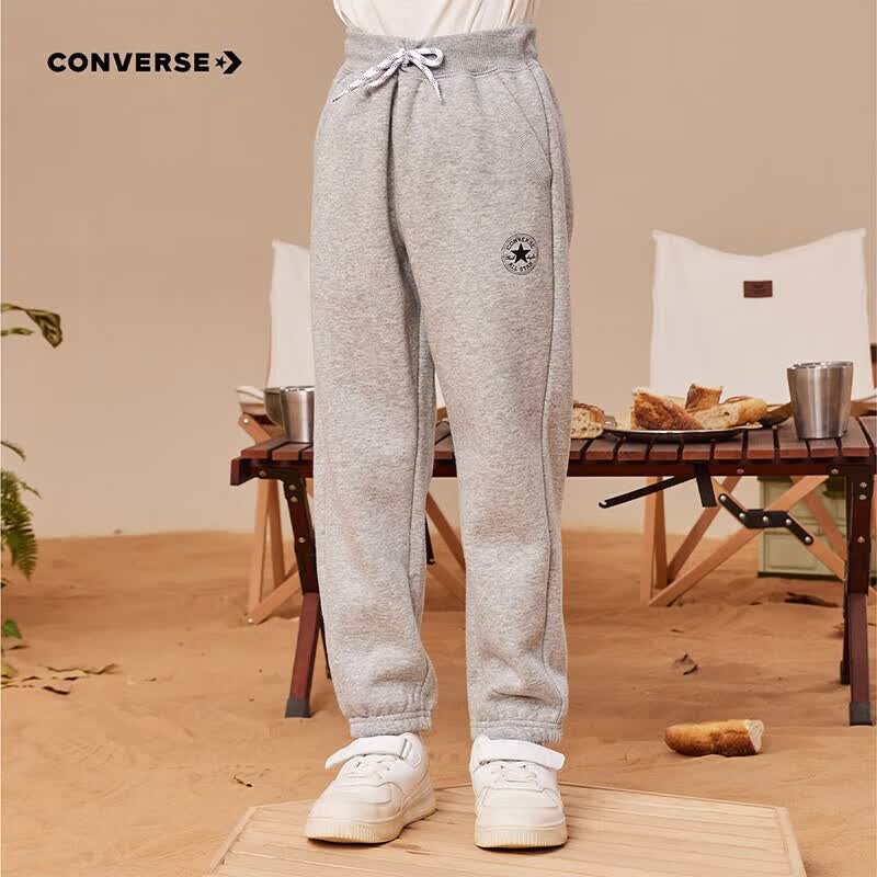 Converse 匡威童装男童春秋毛圈长裤2023儿童针织休闲运动裤子 岩岭灰(冬季加绒) 140/60(S)使用感如何?