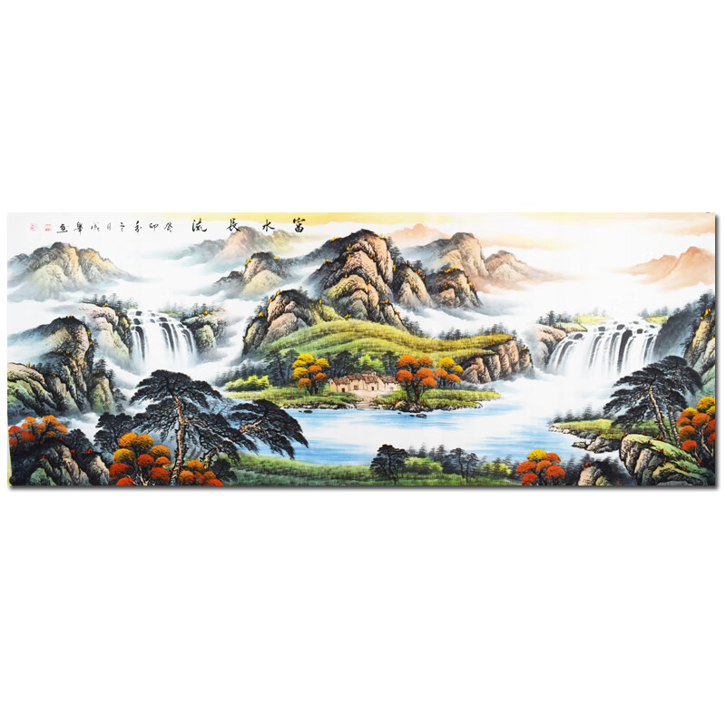 可合影山东美协胡成举《富水长流》书法手绘水墨字画书画国画水画