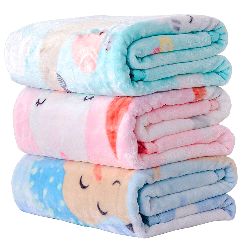 gb好孩子 婴儿毛毯双层加厚冬季幼儿园毯新生儿毛毯四季款婴儿盖毯 绿