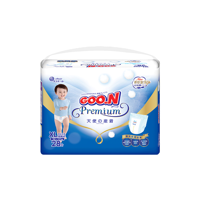大王(goo.n)天使拉拉裤xl码28片(12-17kg) 89元