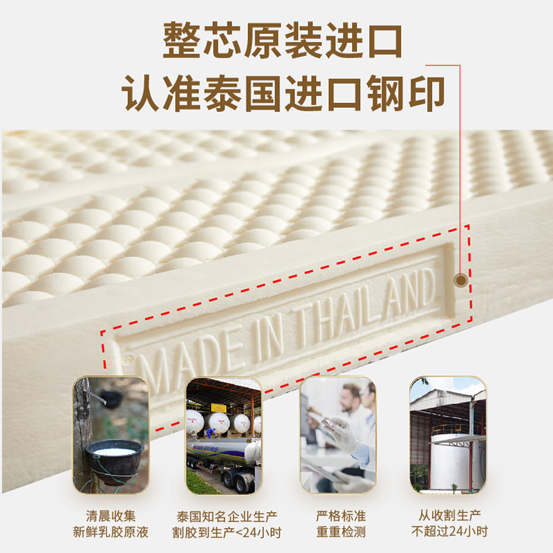 京东京造森呼吸乳胶床垫100%泰国原芯进口93%天然乳胶70D双人180x200x5cm