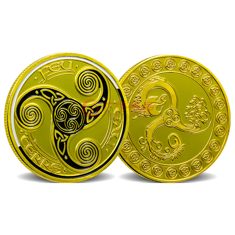 魔术怪盗基德32mm风火轮镀金纪念章 收藏金币硬币