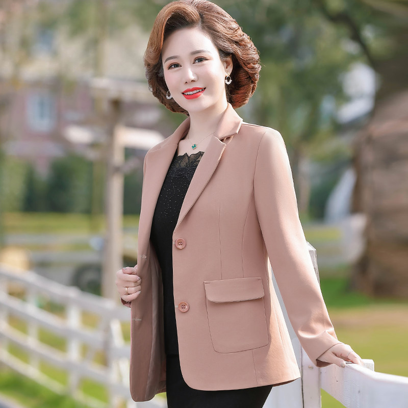 春秋职业装女装套装人妈妈春装小西装外套时尚40岁50中老年西服上衣