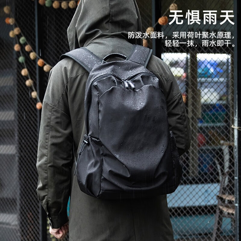 Colrtn Kwecr男士2025新款双肩包大容量背包户外防水旅行包书包初高中生电脑包 CK大号黑色47*30*19