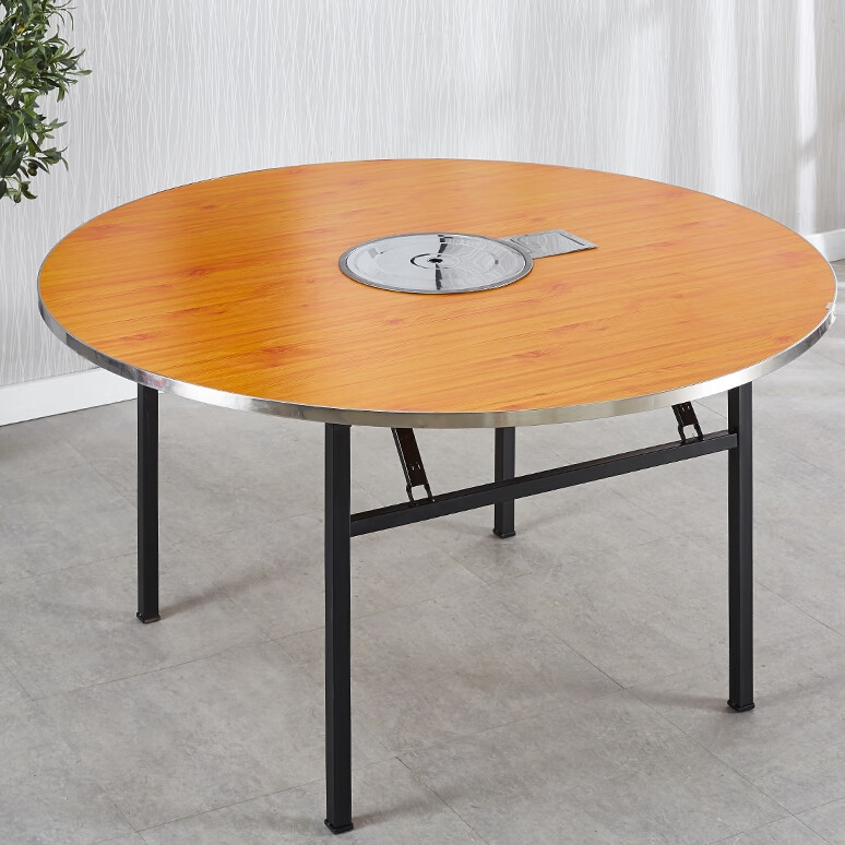 不锈钢火锅桌韩式 家用简易火锅桌韩式燃气灶火锅桌面饭店圆形不 12米