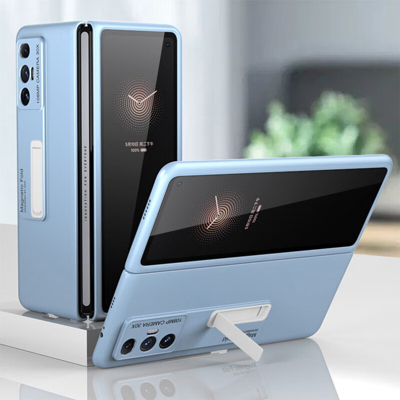 豆图 适用小米mixfold折叠手机壳mix fold支架保护壳前后全包电镀硅胶