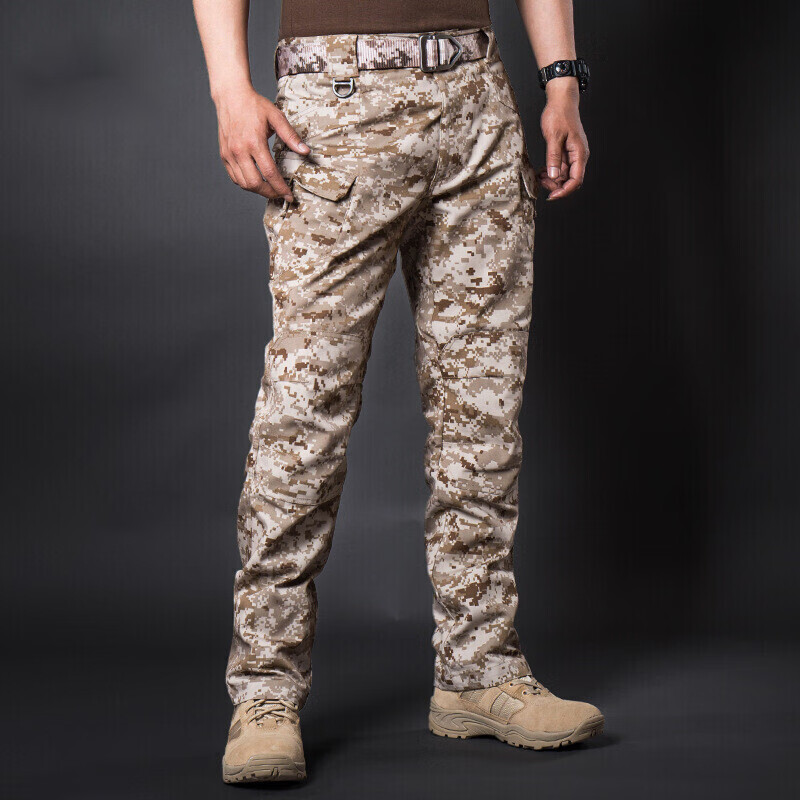 戌卫 迷彩裤男夏季户外军迷战术裤工装修身作训裤秋沙漠作训长裤作