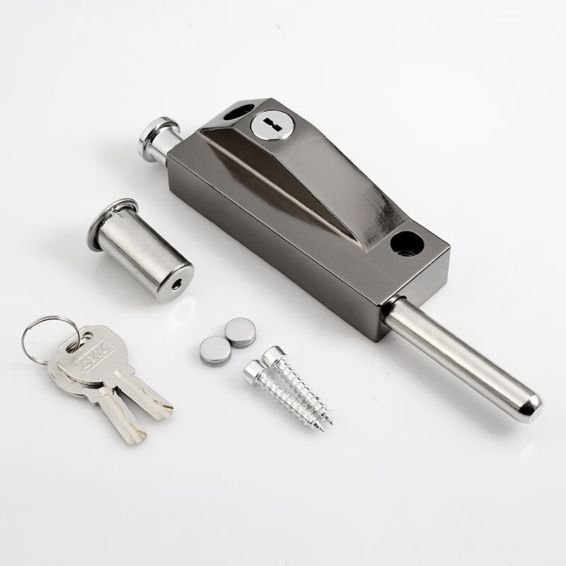 奥本门锁地插锁 木门大铁门弹簧锁 玻璃门锁铝合金门插销锁226黑色