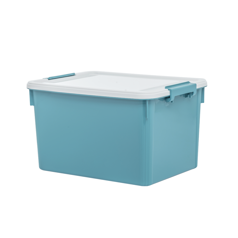禧仕多 环保加厚抗压塑料收纳箱  35L 搬家箱1个装 航海蓝 衣物整理箱 玩具收纳储物箱