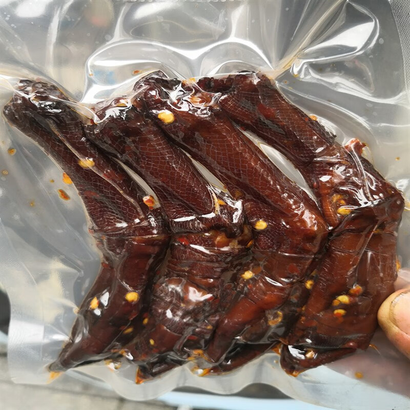 雷禾泽湖南邵阳鸭掌零食香辣鸭脚包肉开袋即食熏腊味卤味鸭爪小包装 1