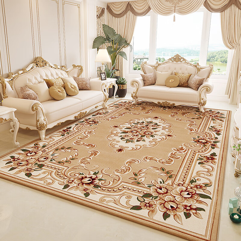 东升（DONG SHENG） 东升 欧式客厅地毯3D剪花加厚沙发茶几毯卧室满铺家用加厚床边毯 SC01BE 4.0*6.0米