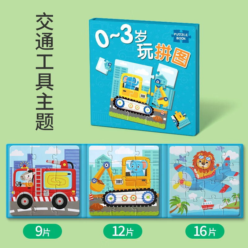 星星舟幼儿磁性拼图儿童磁力玩具男女孩2-3-6岁早教拼装生日礼物 0~3岁【交通工具】1本装属于什么档次？