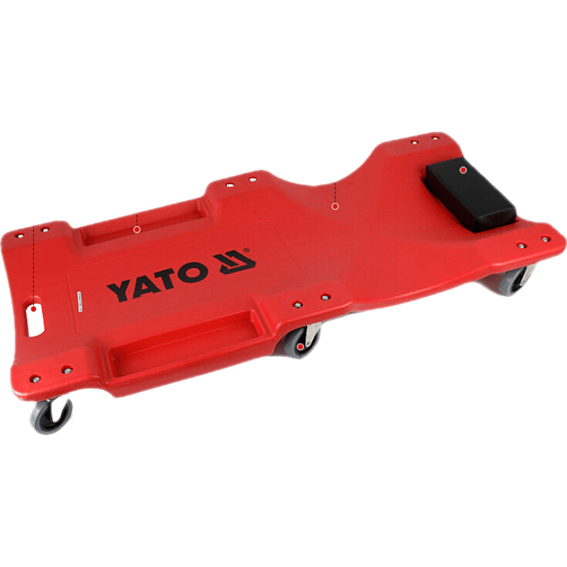 易爾拓（YATO）修車躺板汽車維修專用工具加厚修車滑板汽修工具 紅色 YT-0880