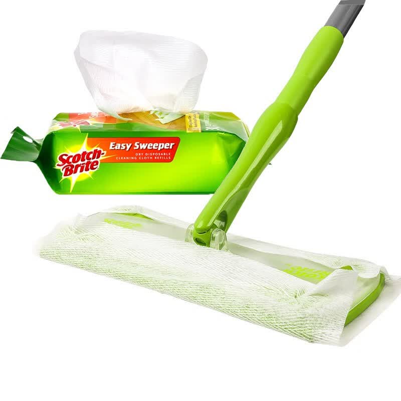 3m思高x4静电除尘纸拖把可抛式平板拖把免手洗懒人拖把静电吸附毛发