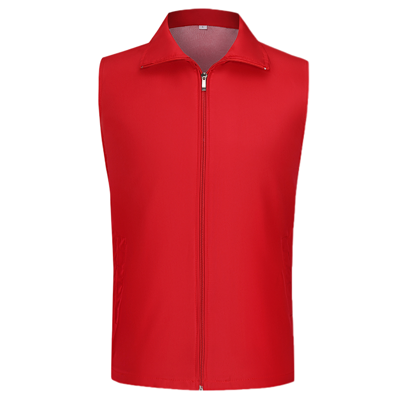 甜咖啡 志愿者馬甲定制工作服 活動(dòng)義工紅馬夾訂制印字印logo廣告衫定做 常規(guī)款紅色 XXL