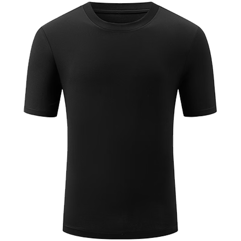 拇指白小T【拍1发2】二代水光纯棉夏短袖t恤男女三防白小丅圆领上衣 【三防款】男款墨黑 S