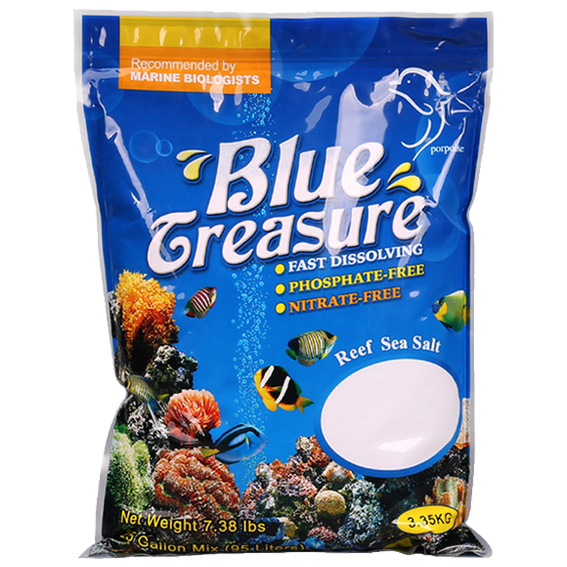 藍色珍品藍色珍品海鹽軟體硬骨珊瑚鹽海水魚缸專用鹽水族觀賞魚真品海魚鹽 SPS鹽20kg/箱