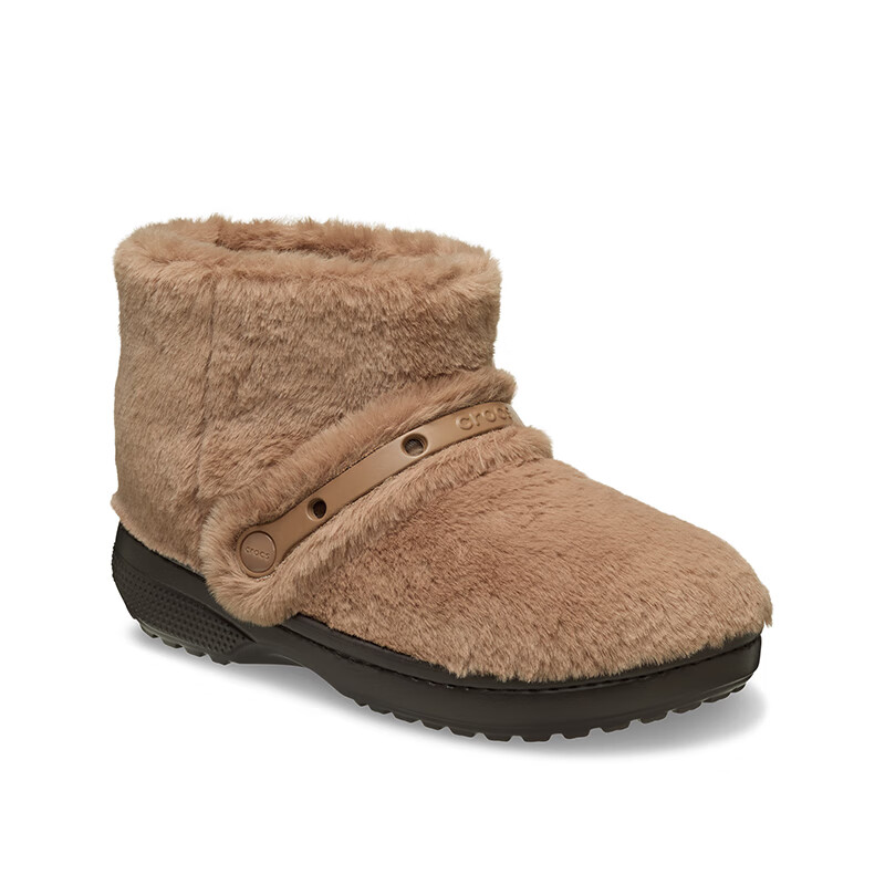 CROCS卡骆驰白鹿同款经典雪绒靴保暖百搭舒适棉鞋|211743 巧克力色-2JJ 37 (230mm) /38