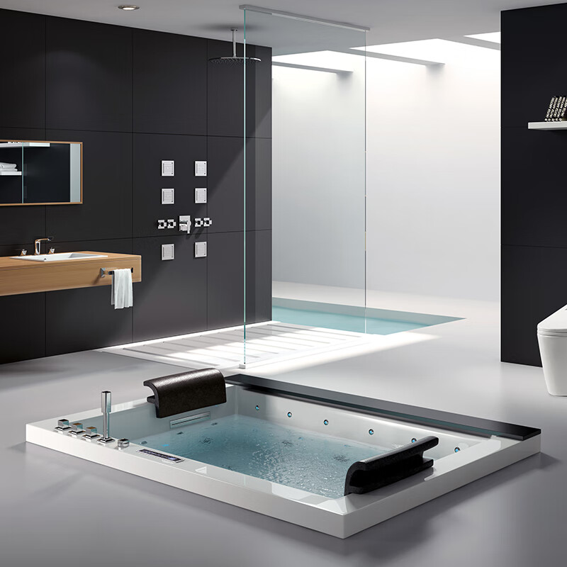 双人浴缸家用按摩现货恒温加热家用双人大浴缸嵌入豪华别墅情趣按摩