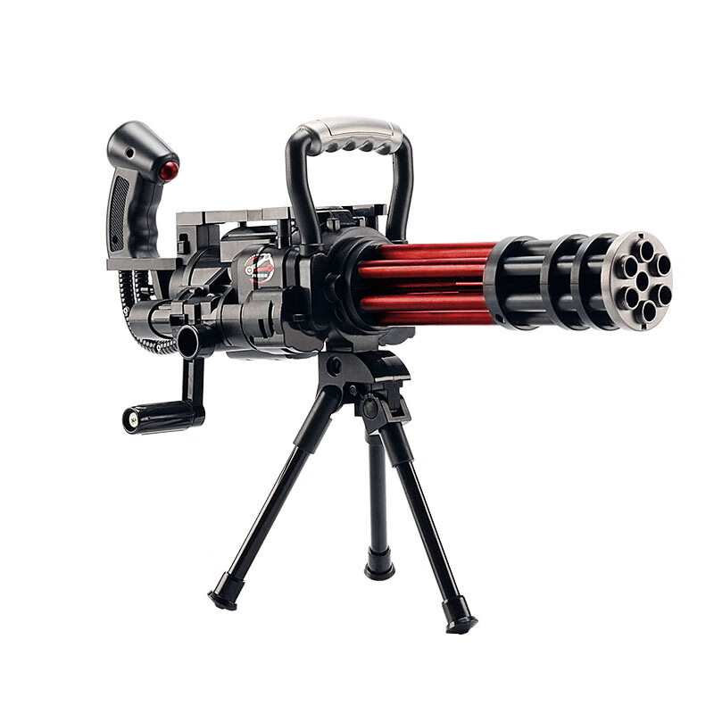 加特林电动连发手摇单发软弹枪大男孩cs对战游戏儿童玩具 玩具加特林