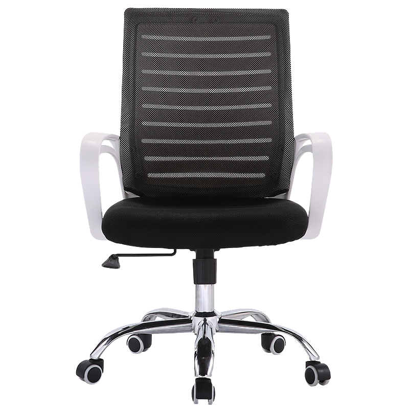 法果电脑椅家用办公椅简约时尚转椅接待椅员工椅子人体工学座椅会议椅 Y656 【白框黑网转椅】