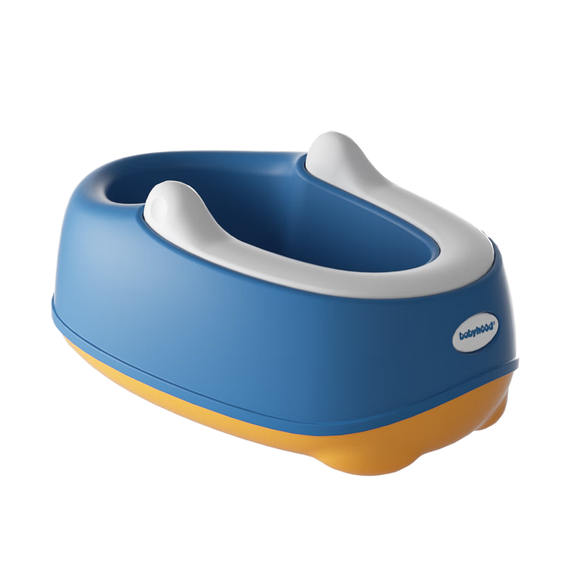 世紀(jì)寶貝(babyhood)兒童洗屁屁神器 男女寶寶洗屁股盆 嬰幼兒洗PP專用盆 雙層加厚 格里藍(lán)(PU軟墊)