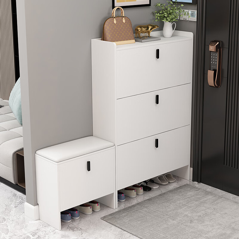 采缇斜插式鞋柜翻斗式鞋柜鞋柜2022新款家用门口经济型翻斗式玄关柜窄