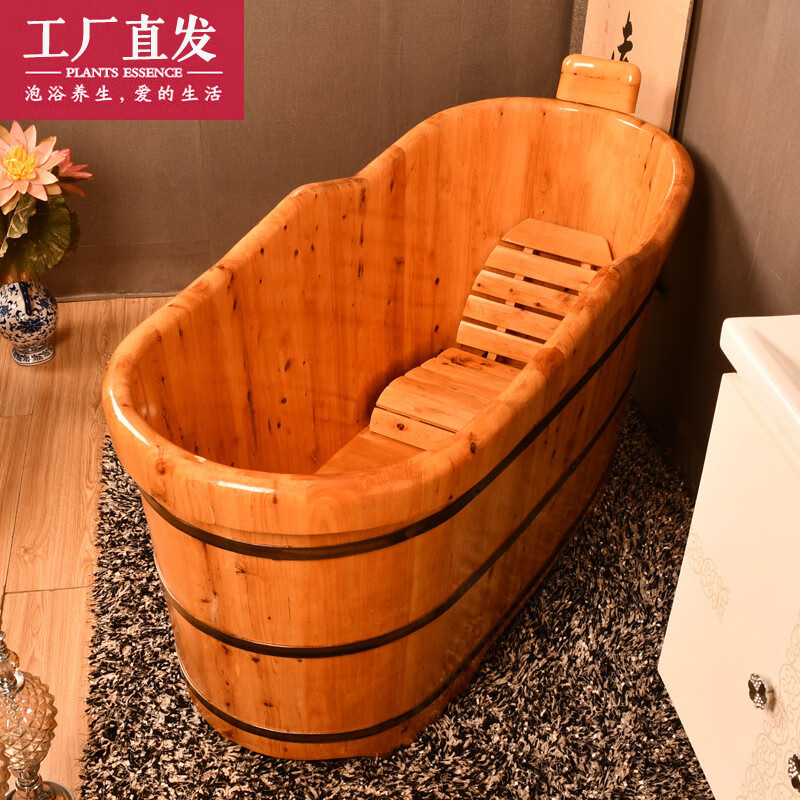 银枪 泡澡木桶汗蒸桑拿洗澡桶香柏木成人洗澡木桶家用泡澡木桶浴桶大