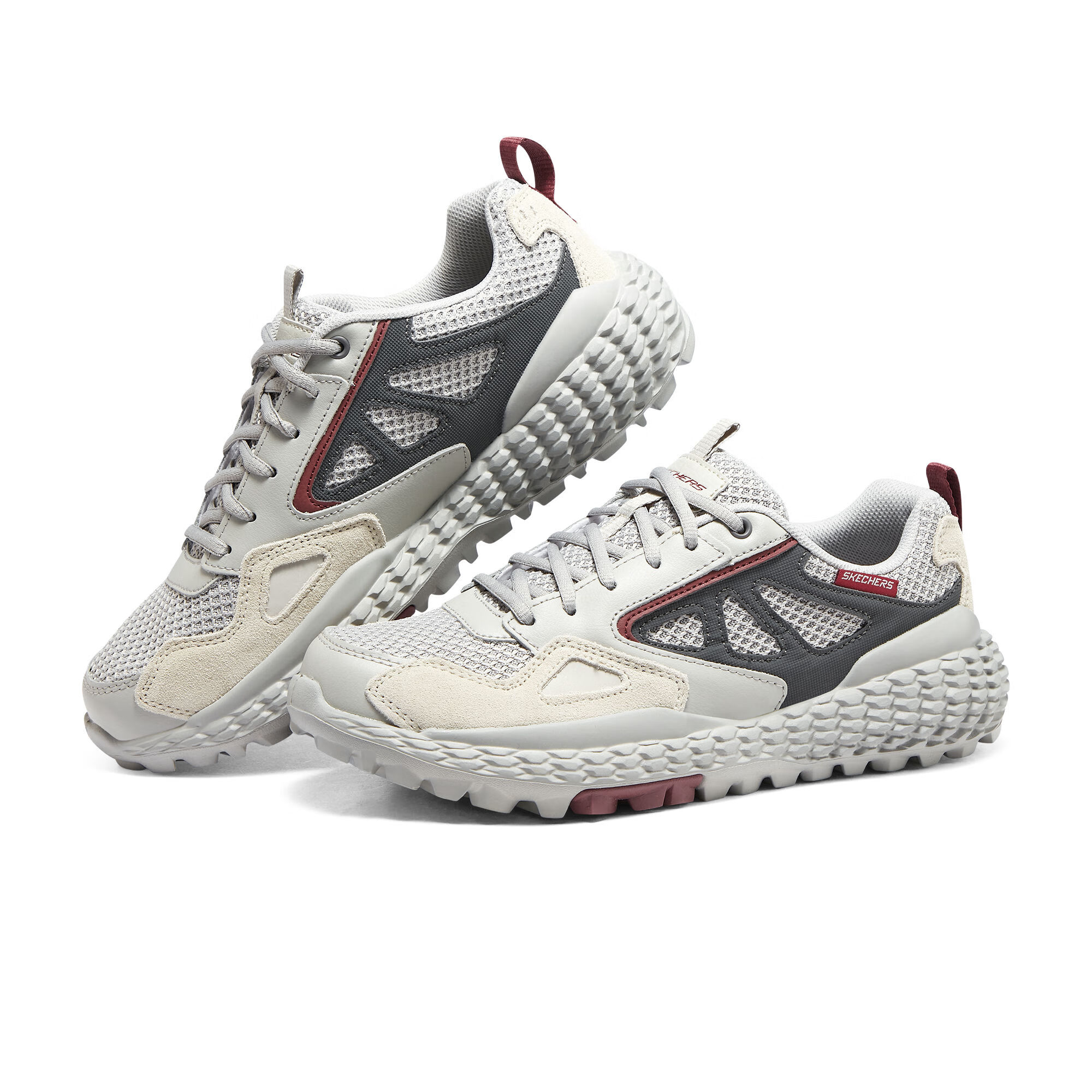 skechers斯凯奇男鞋夏季透气网面运动户外鞋跑步鞋怪兽鞋237279
