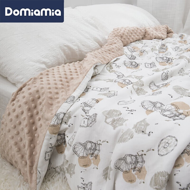 Domiamia豆豆毯成人春秋季盖毯家用空调被子四季通用沙发午睡毛毯 留声电台 150*200cm