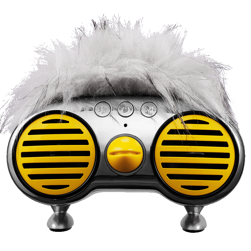 OTIC WooHoo鸡 无线便携式蓝牙音箱可爱复古迷你小音响创意双声道低音炮大音量家用户外免提通话 电镀银 蓝牙娱乐版
