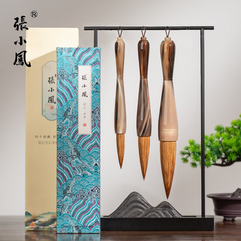 張小鳳提斗筆毛筆狼毫大字毛筆春聯(lián)對聯(lián)紙毛筆高檔毛筆兼毫大號斗筆毛筆軟筆對聯(lián)筆 月泫清大（單支）