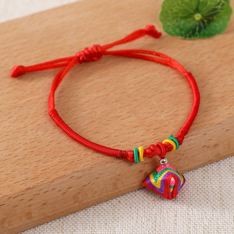 端午节手链手工编织五彩线粽子男女手绳五月节儿童礼物红绳饰品 粽子