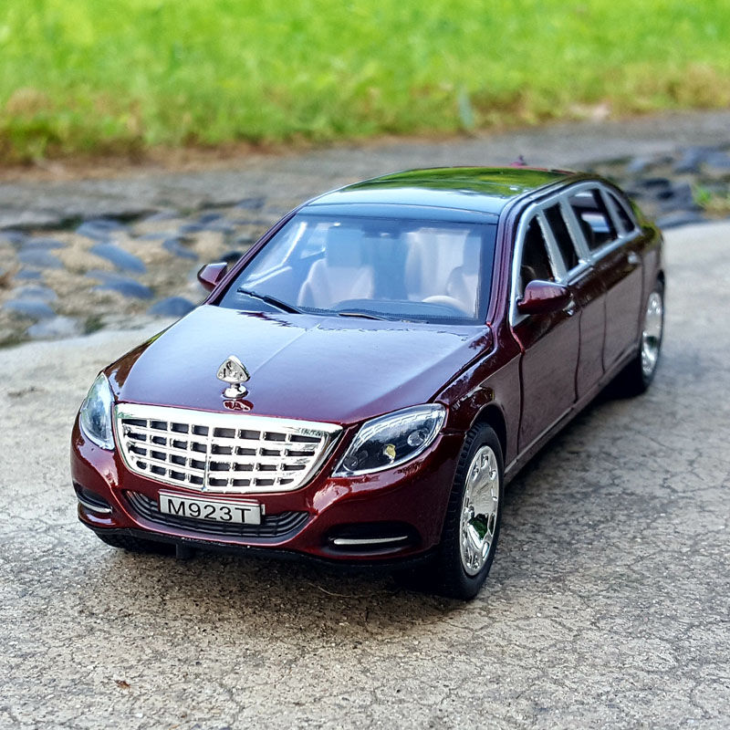 1:24奔驰迈巴赫gls600仿真加长s600合金汽车模型摆件儿童玩具车男孩