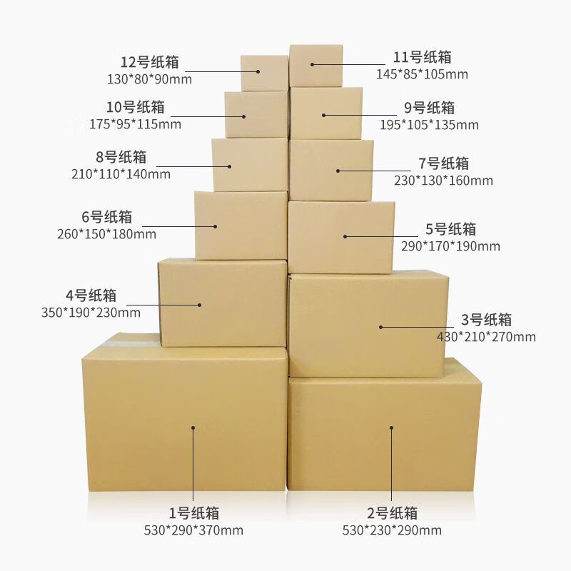 批發(fā)快遞紙箱郵政紙箱電商打包物流紙箱定訂制搬家紙箱包裝箱 170個(gè)12號(hào)三層