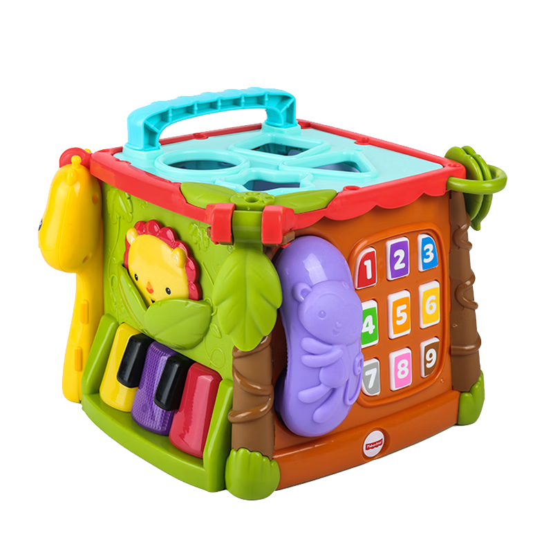 費(fèi)雪（Fisher-Price）學(xué)習(xí)桌六面盒嬰兒早教小火車男女孩0-3歲兒童玩具滿月新年禮物 探索學(xué)習(xí)六面盒 CMY28