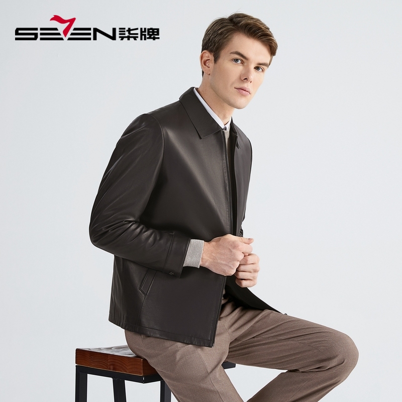 【绵羊皮一衣多穿】柒牌皮衣外套男商务休闲2022秋冬新款翻领可拆卸鹅绒内胆皮夹克123JJ70110 黑色 175/92A使用感如何?
