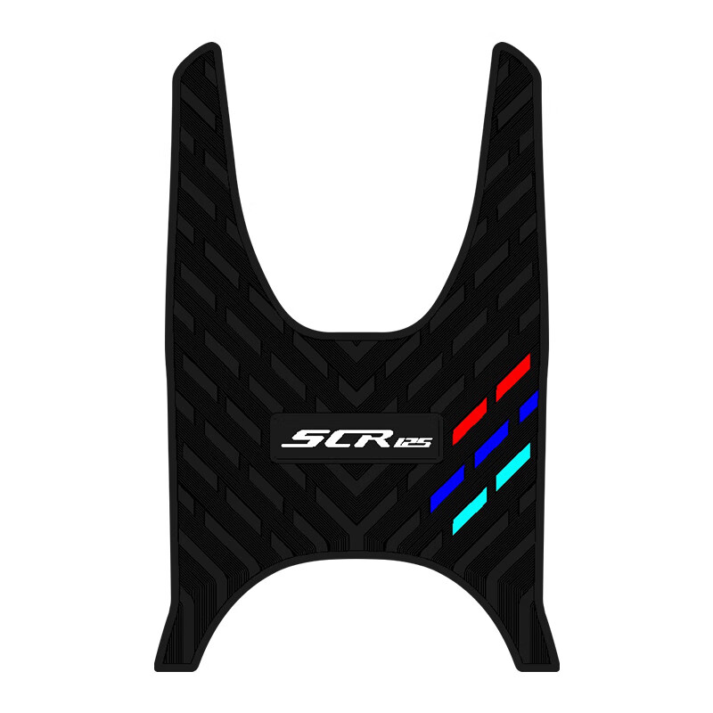 千百丽适用于五羊本田SCR125脚垫24款喜鲨WH125T-14踏板垫专用橡胶脚垫 本田SCR125黑色黑边-加厚橡胶