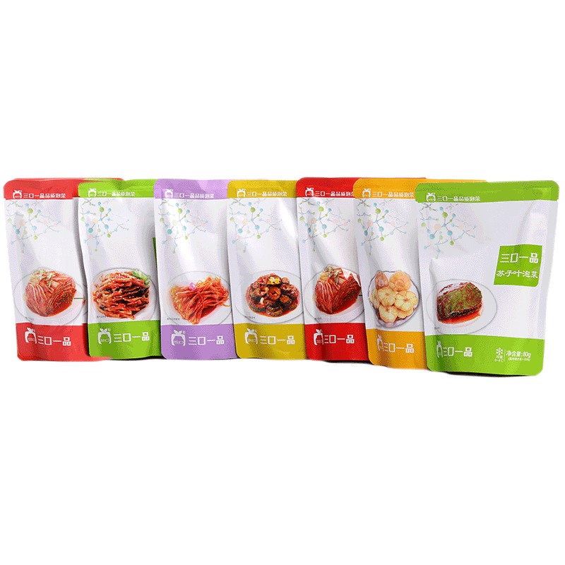 三口一品 韓國辣白菜泡菜豪華大禮包 80g*7袋