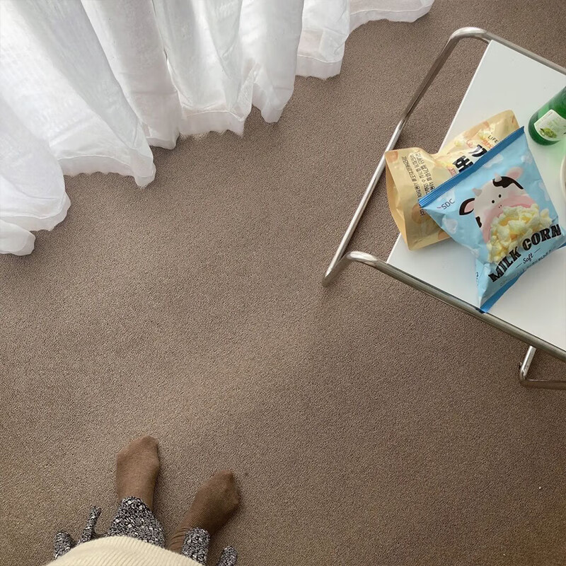 简约办公室地毯大面积整铺水泥地隔音网红拍 咖驼色 100x100cm锁边