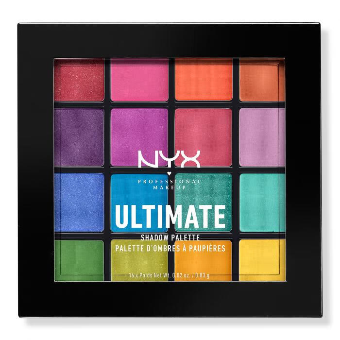 NYX 16色亮色眼影盤(pán)煙熏妝高明朗色系高著色易上妝 NO COLOR 10g