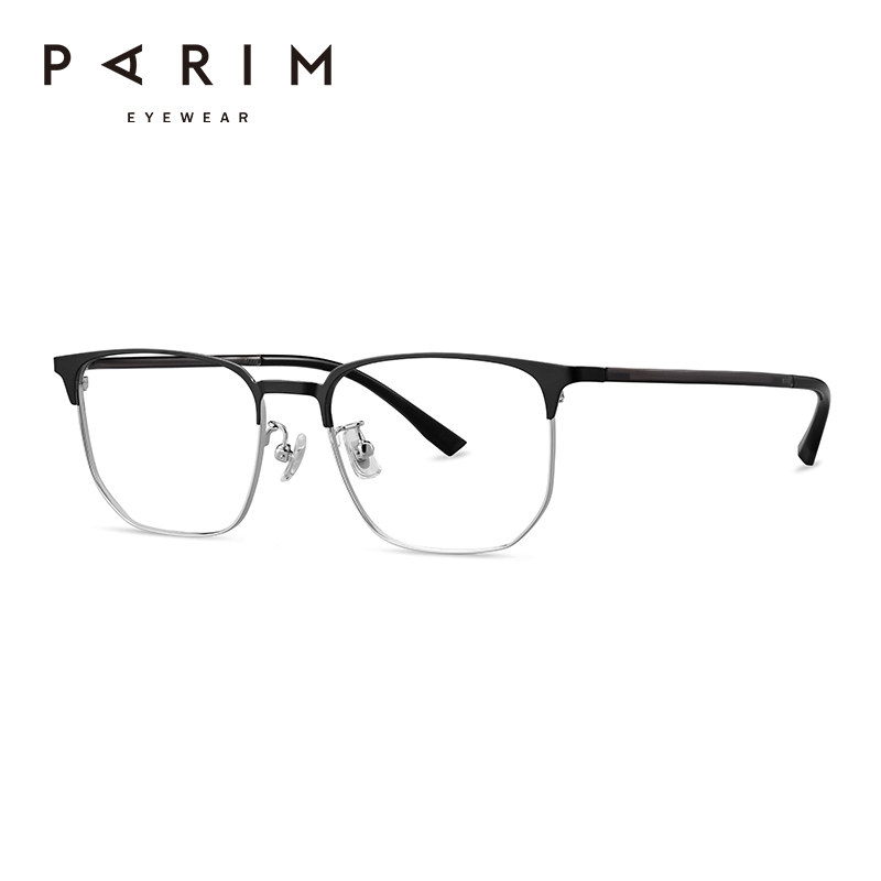 派丽蒙(parim)眼镜你是我的荣耀男时尚休闲全框商务黑色金丝眼镜架