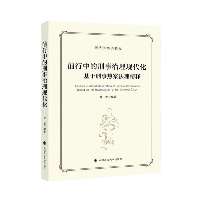 前行中的刑事治理现代化:基于刑事热案法理精释法律 图书