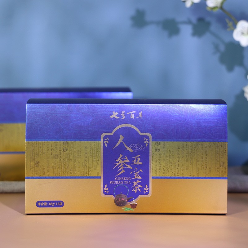 七号百草人参五宝茶开古  216克(18克*12袋) 一盒